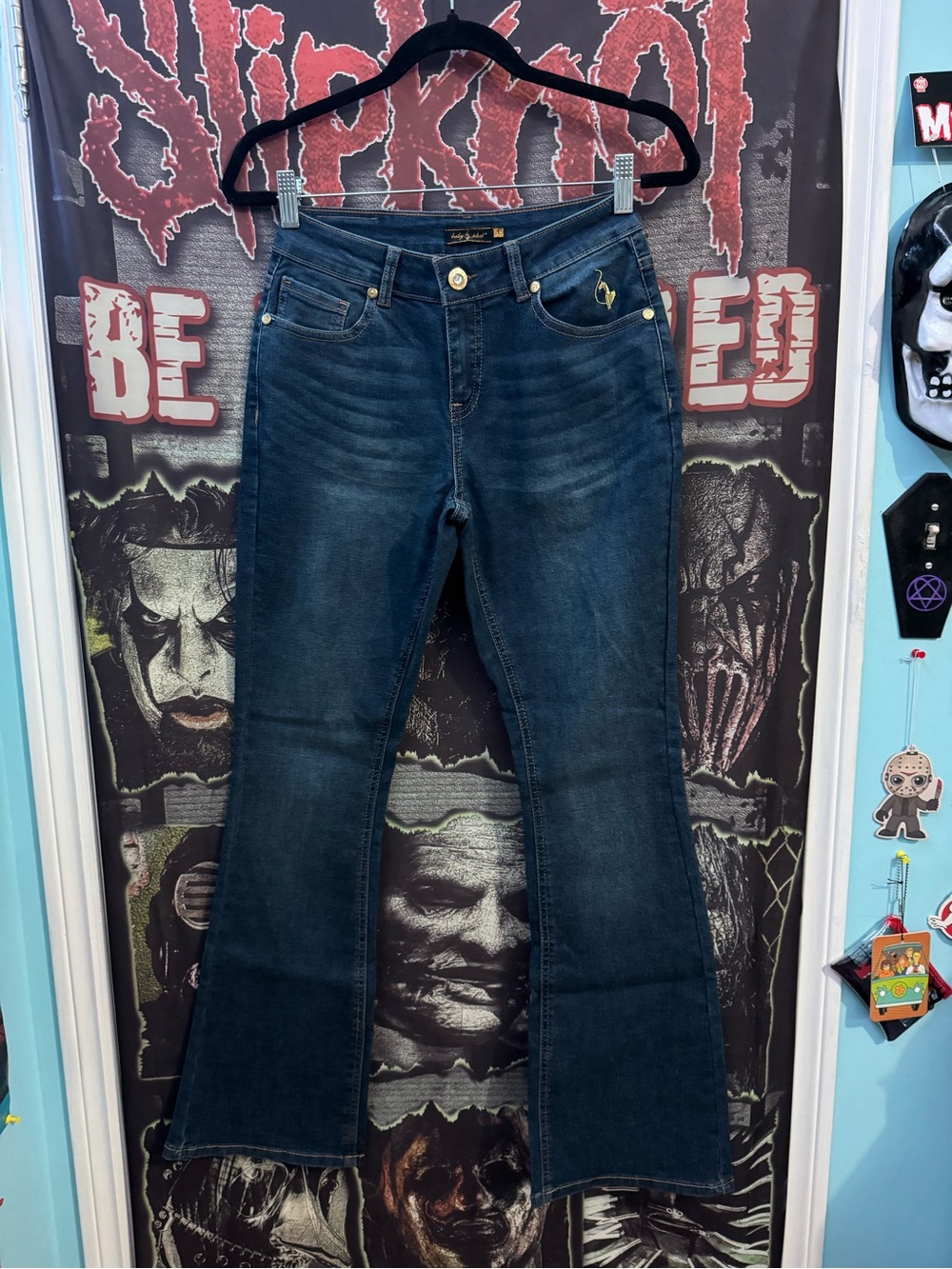 Baby Phat Dark Blue Women's Flared Jeans